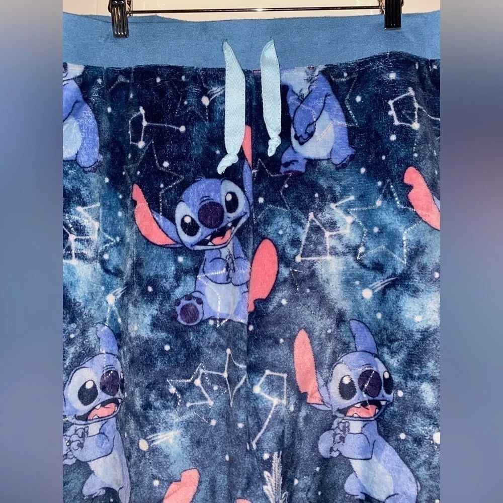 Disney Lilo & Stitch Fleece Cozy Soft Pull On Pajama‎ Women 2X Bottom Pants - Picture 4 of 7